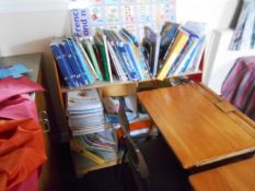 Mobile 3-shelf Bookcase, various Text Books and Fo
