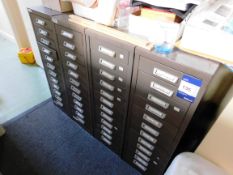 5 12-drawer metal Filing Cabinets