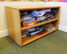 Oak Effect 2 Shelved Open Book Case