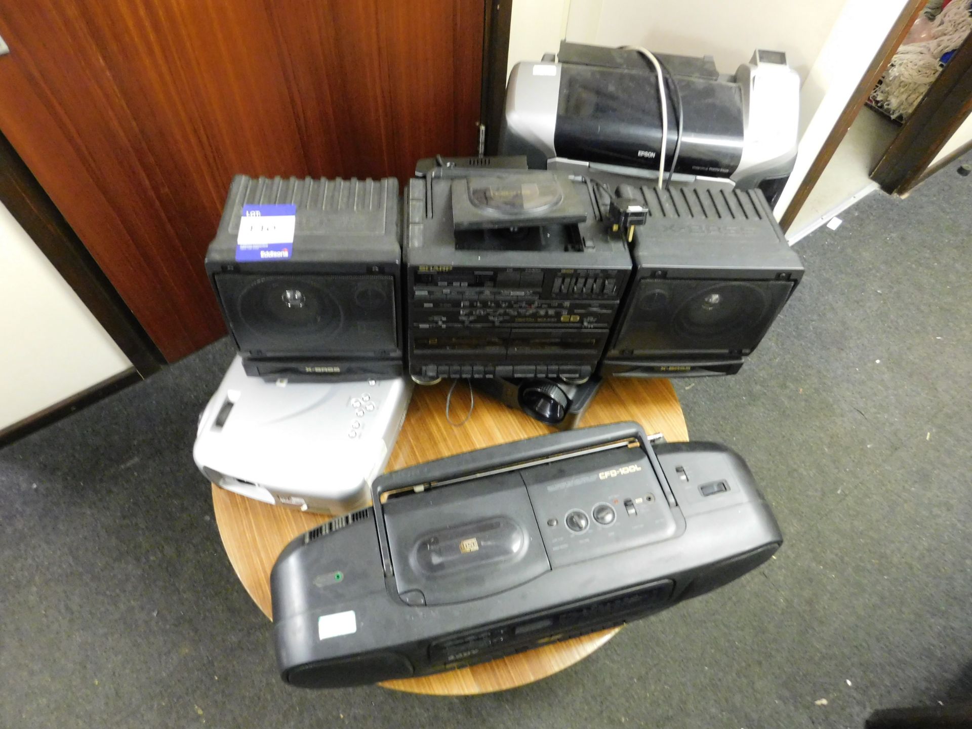 Various electrical items including printer, heater, overhead projector, and insect zapper, to - Image 3 of 4