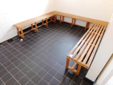 3 Latted Wooden Changing Room Benches Quantity 2 x 6’, 1 x 8’ (Outside Changing Room)