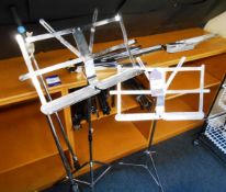 Quantity of various Music Stands