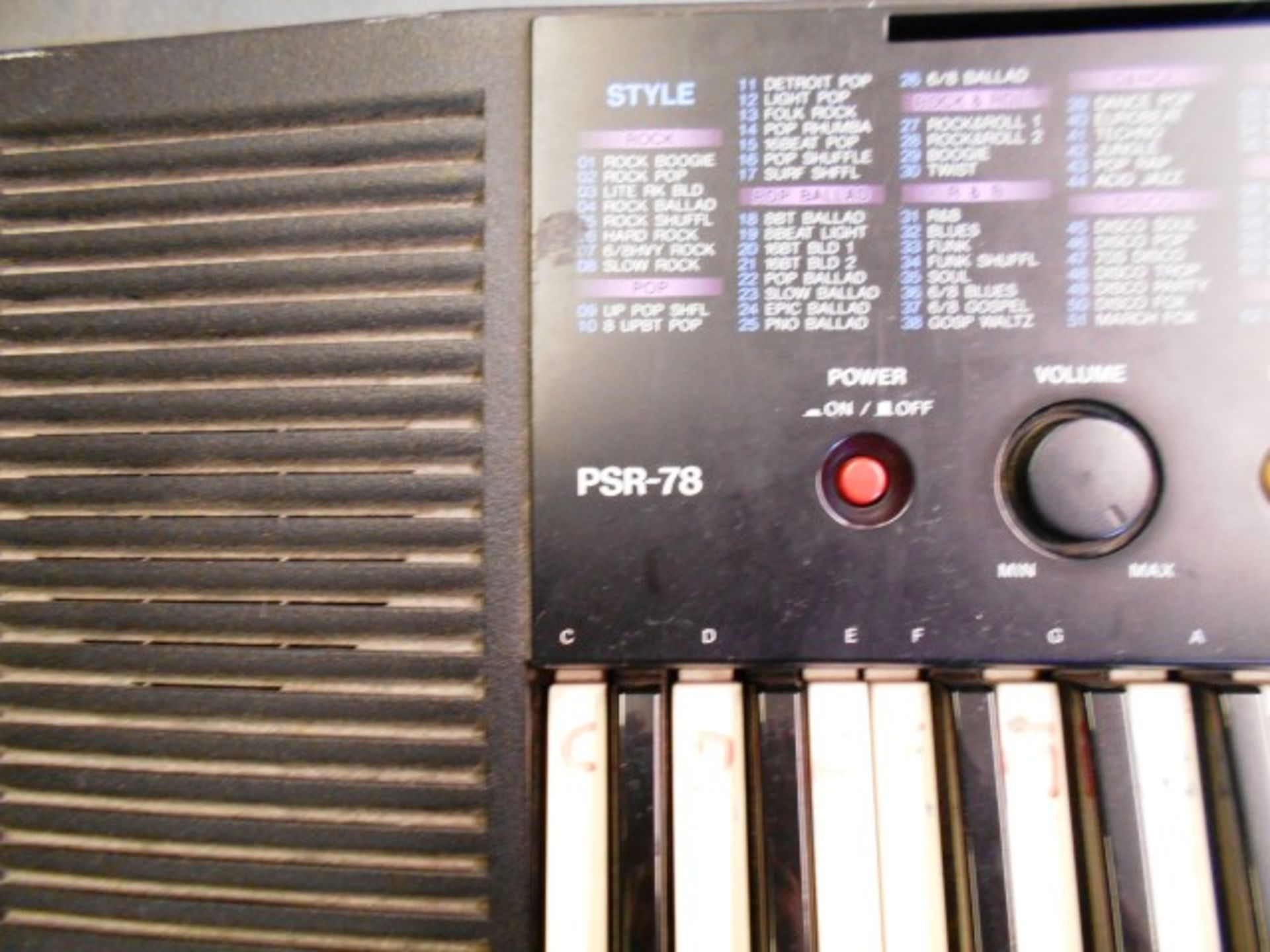 Yamaha PSR-78 electric Organ on stand - Image 2 of 2
