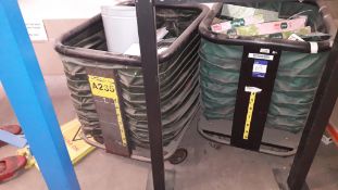 2 x Steel Framed Stock Trolleys including Contents