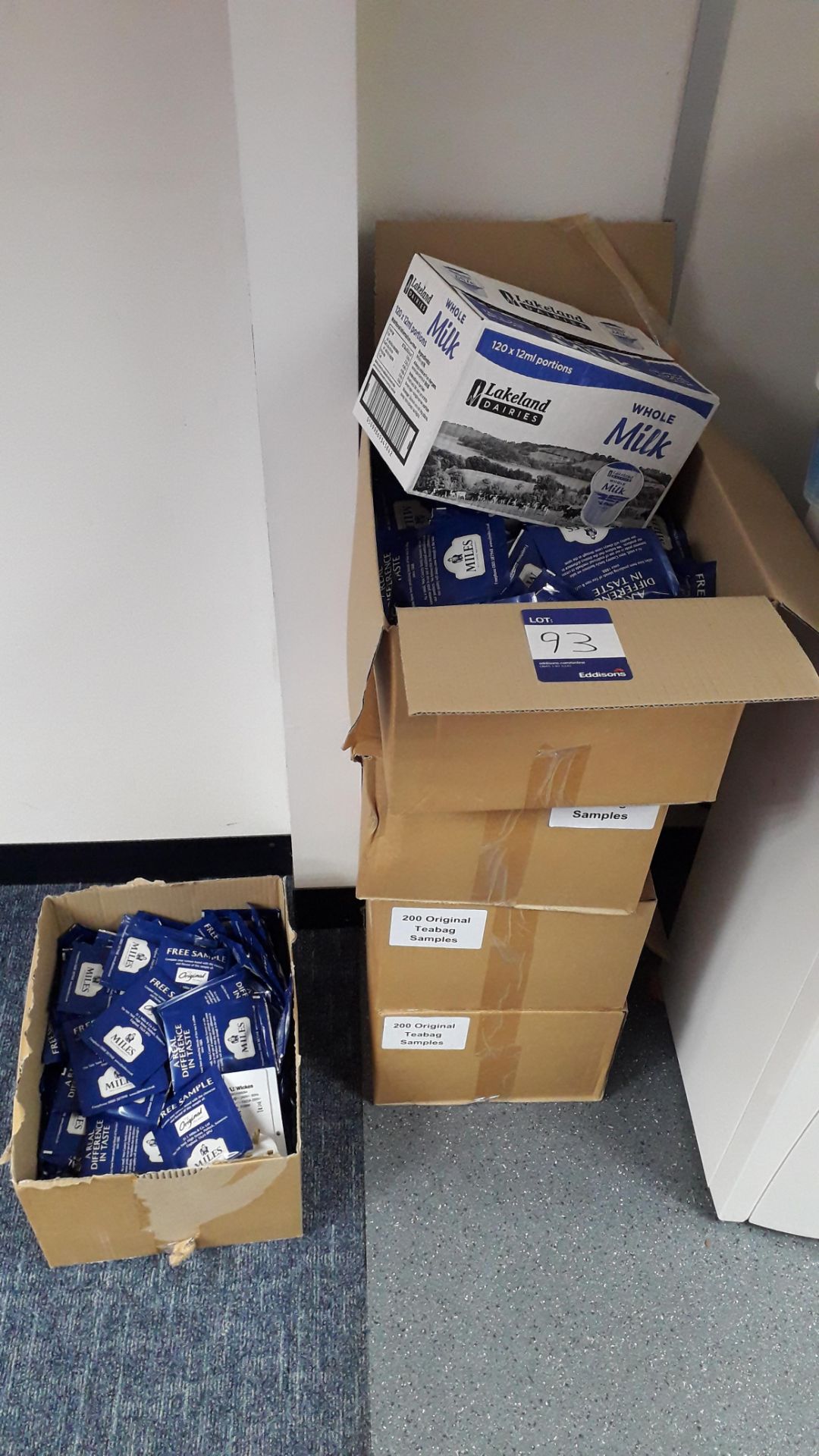 5 Boxes of Miles Sample Teabags and Quantity of Ta