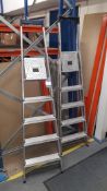 2 x 5 Tread Aluminium Stepladders