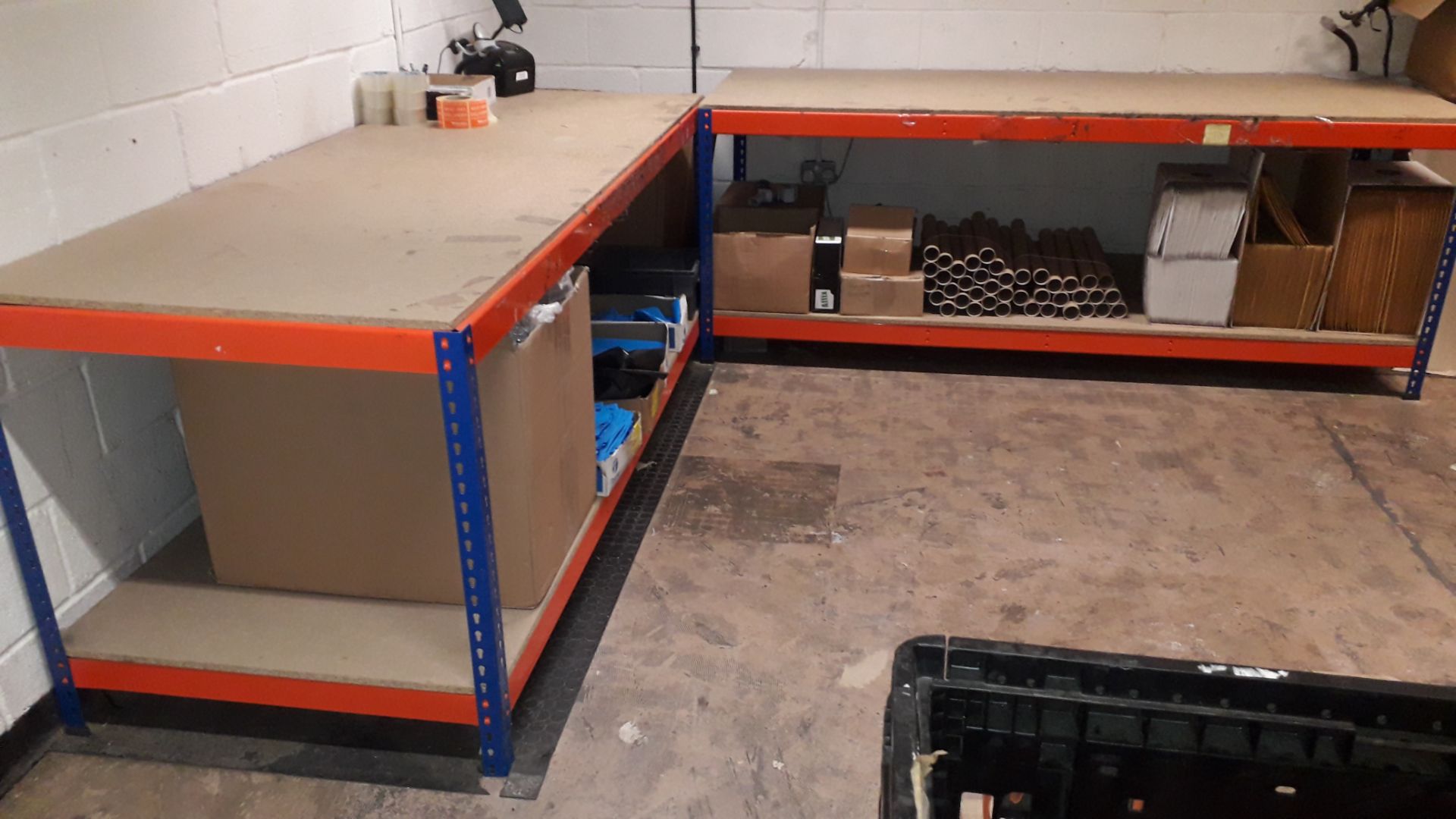 5 x Boltless Steel Packing Tables