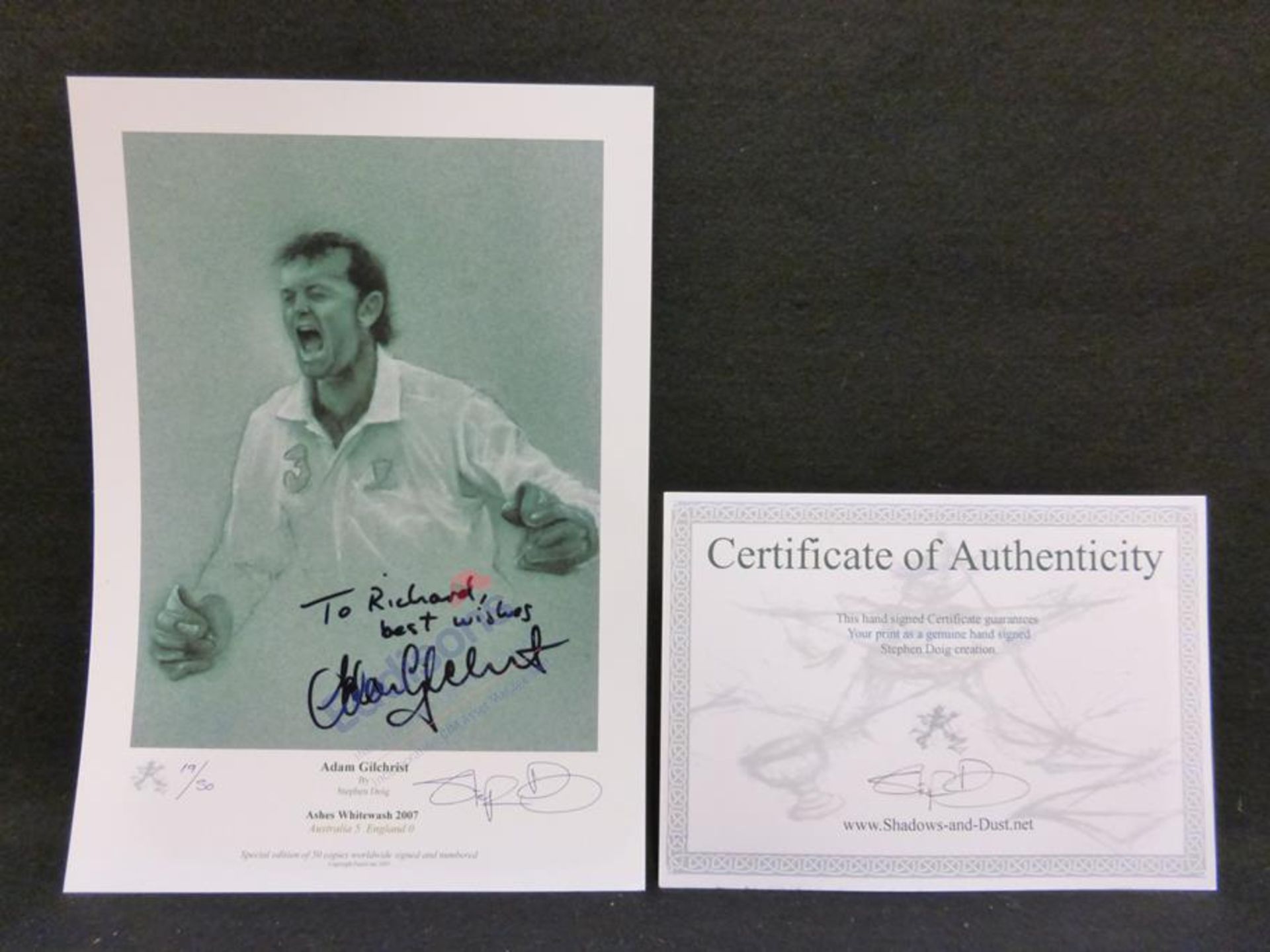 Sports Autographs: Collection of five prints relating to cricket - Image 9 of 13