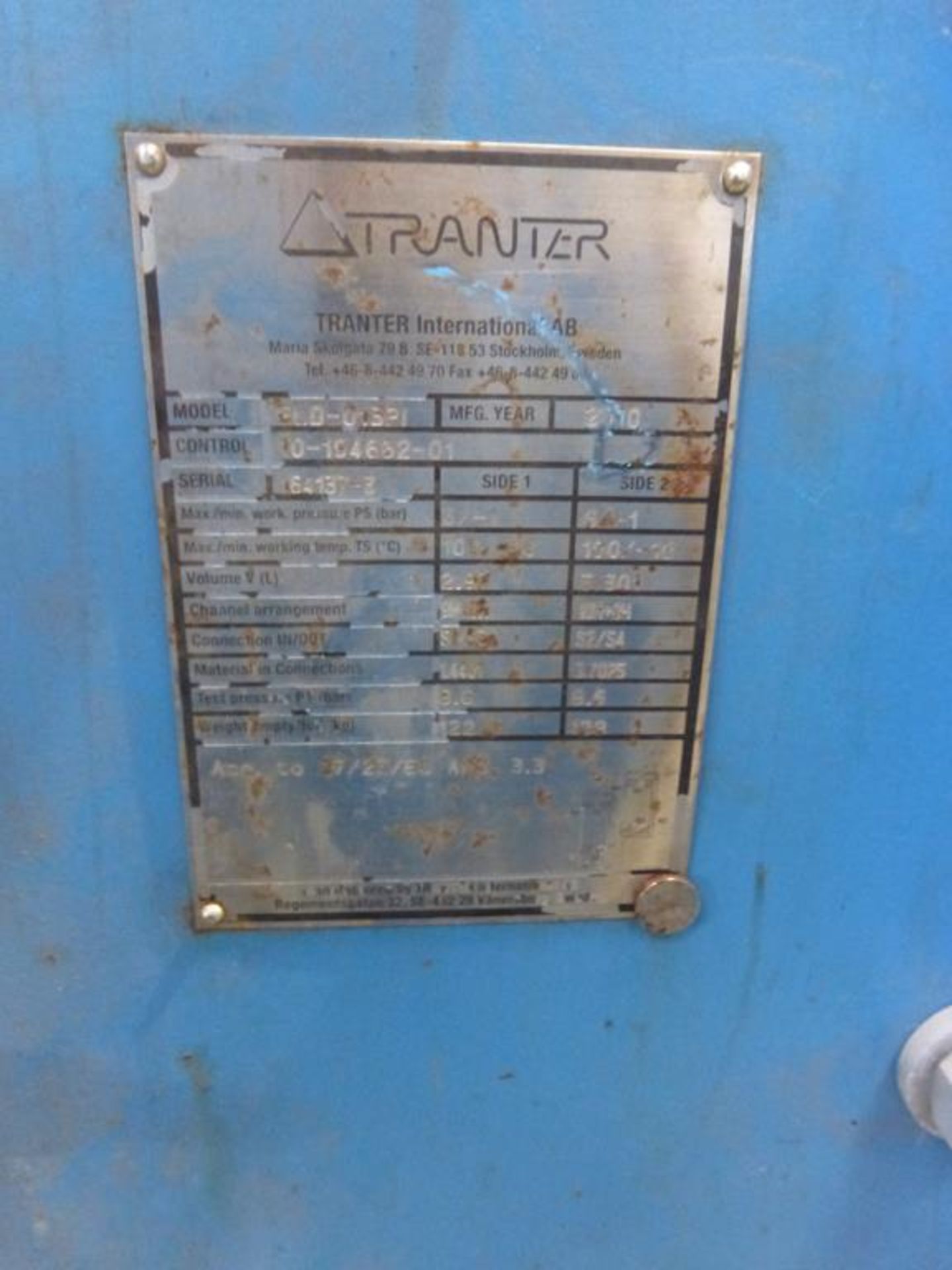 A Tranter Heat Exchanger - Image 2 of 2