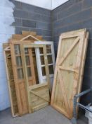 Assorted Pine Wooden Doors etc