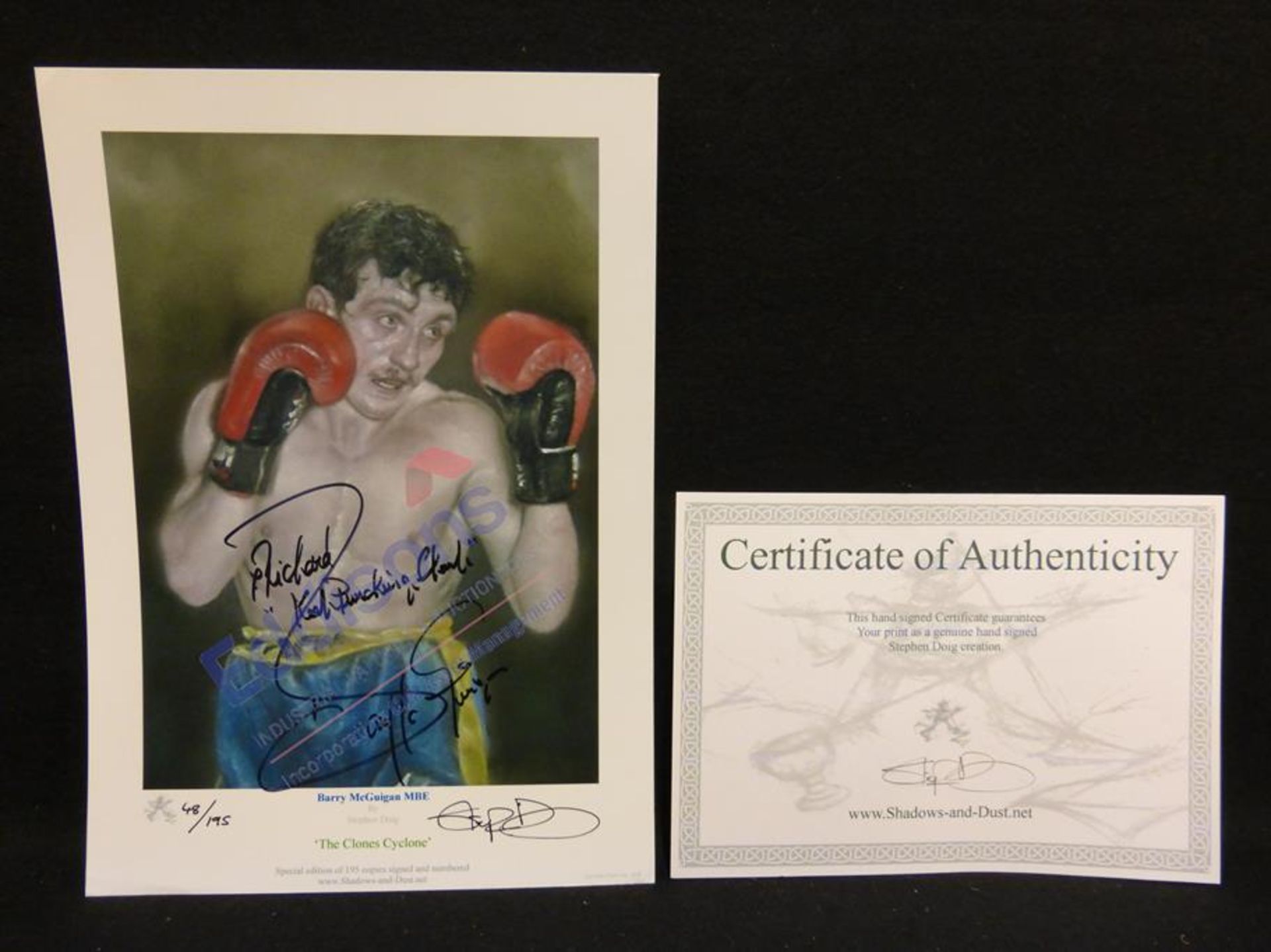 Sports Autographs: Collection of nine prints of boxers - Image 7 of 25