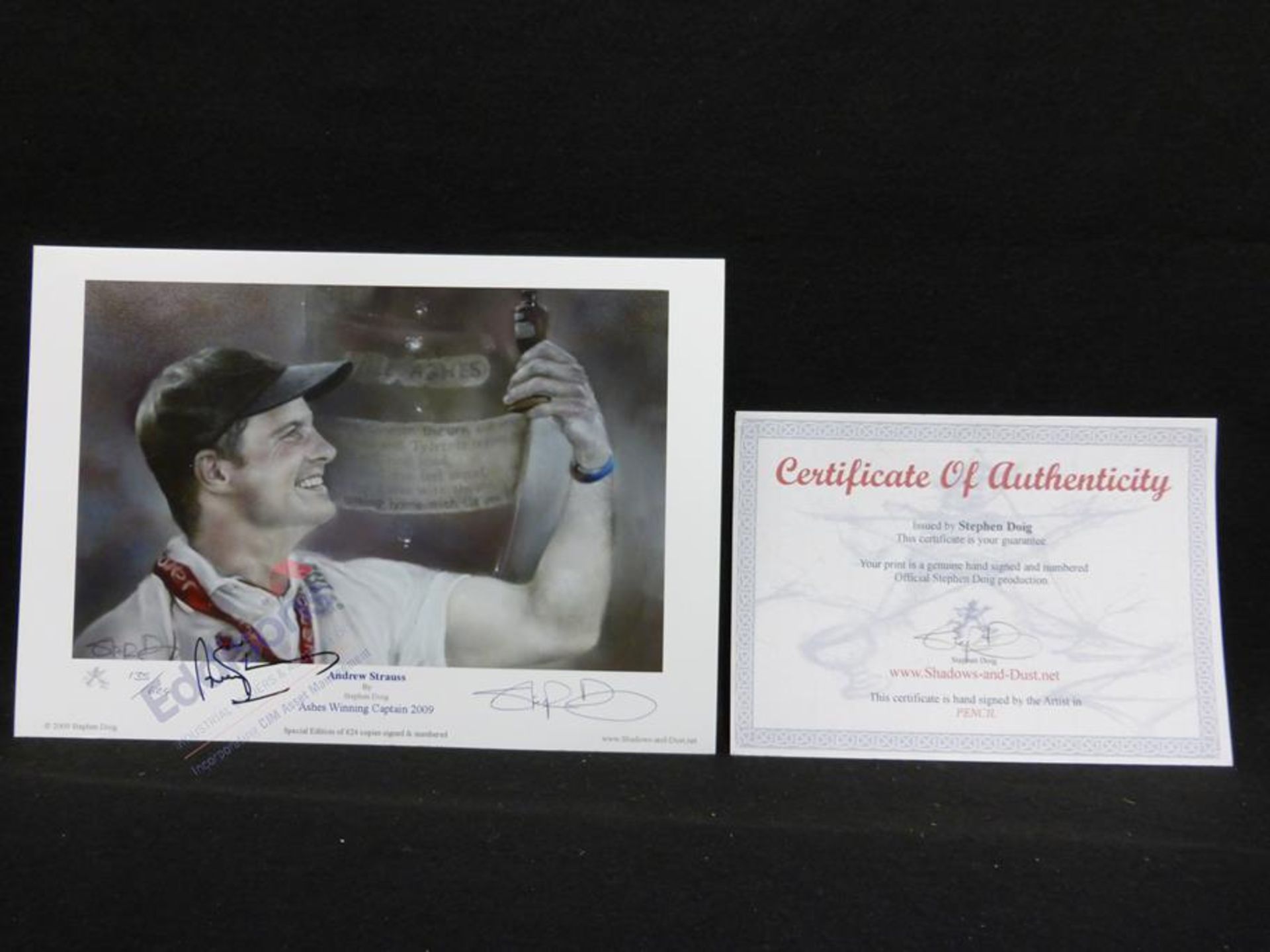 Sports Autographs: Collection of five prints relating to cricket - Image 11 of 13
