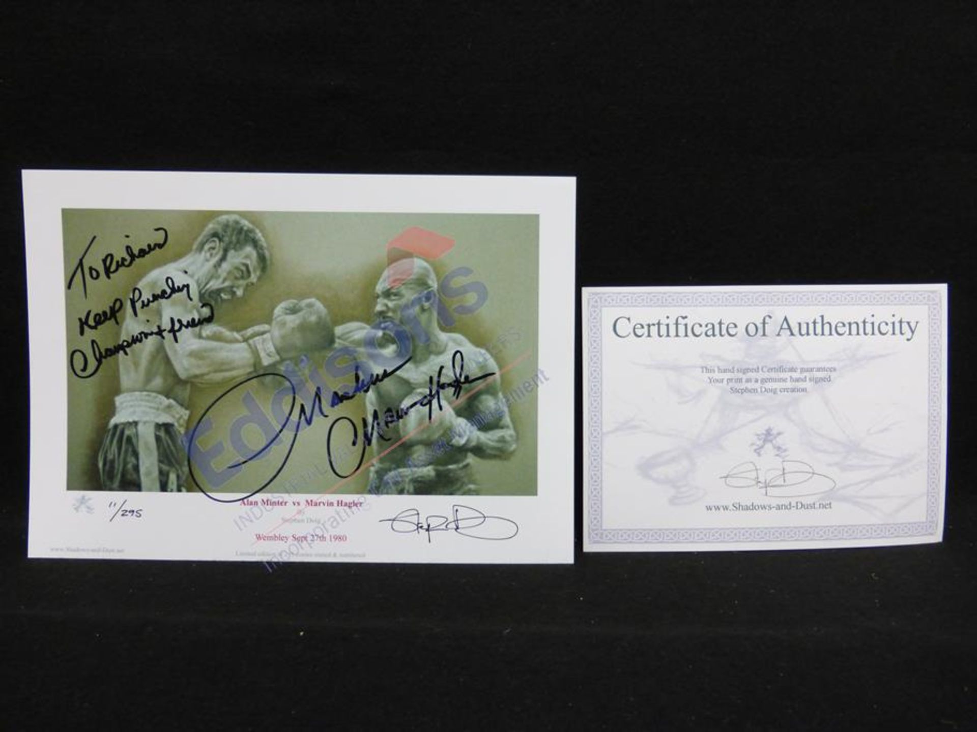Sports Autographs: Collection of nine prints of boxers - Image 9 of 25