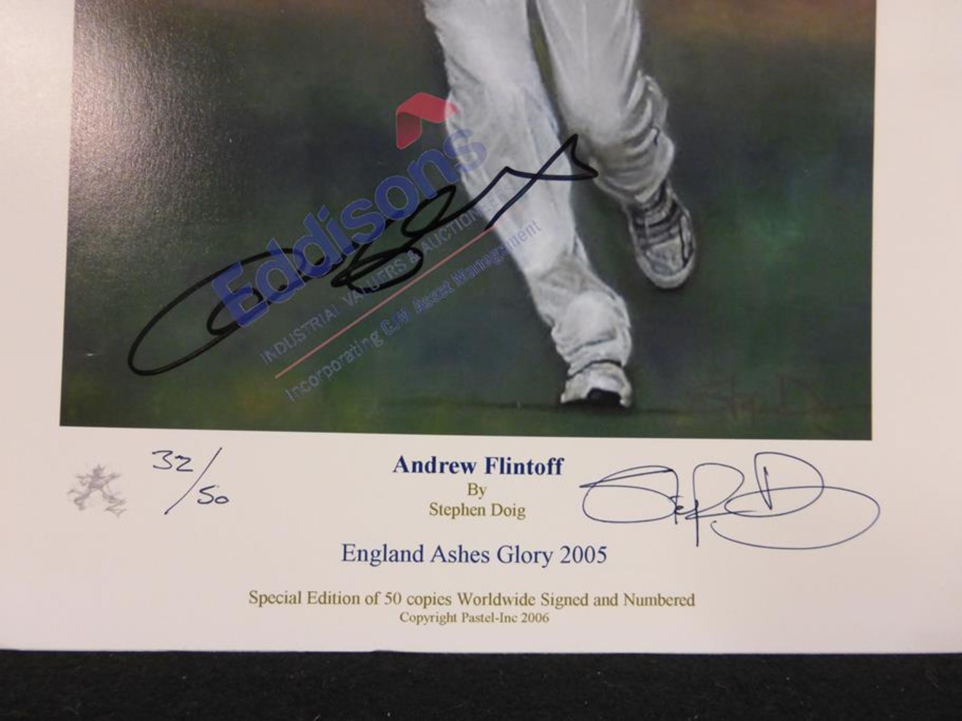 Sports Autographs: Collection of five prints relating to cricket - Image 8 of 13