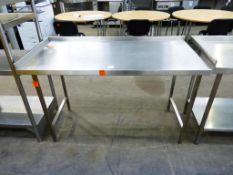 S/Steel Preparation Table with Splash Back