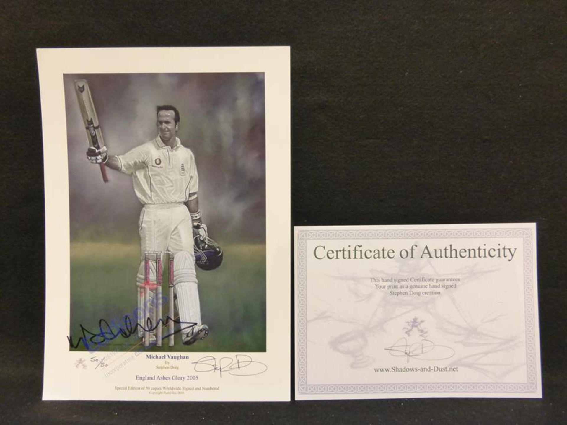 Sports Autographs: Collection of five prints relating to cricket - Image 2 of 13