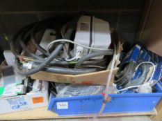 Assorted electrical components, cables etc
