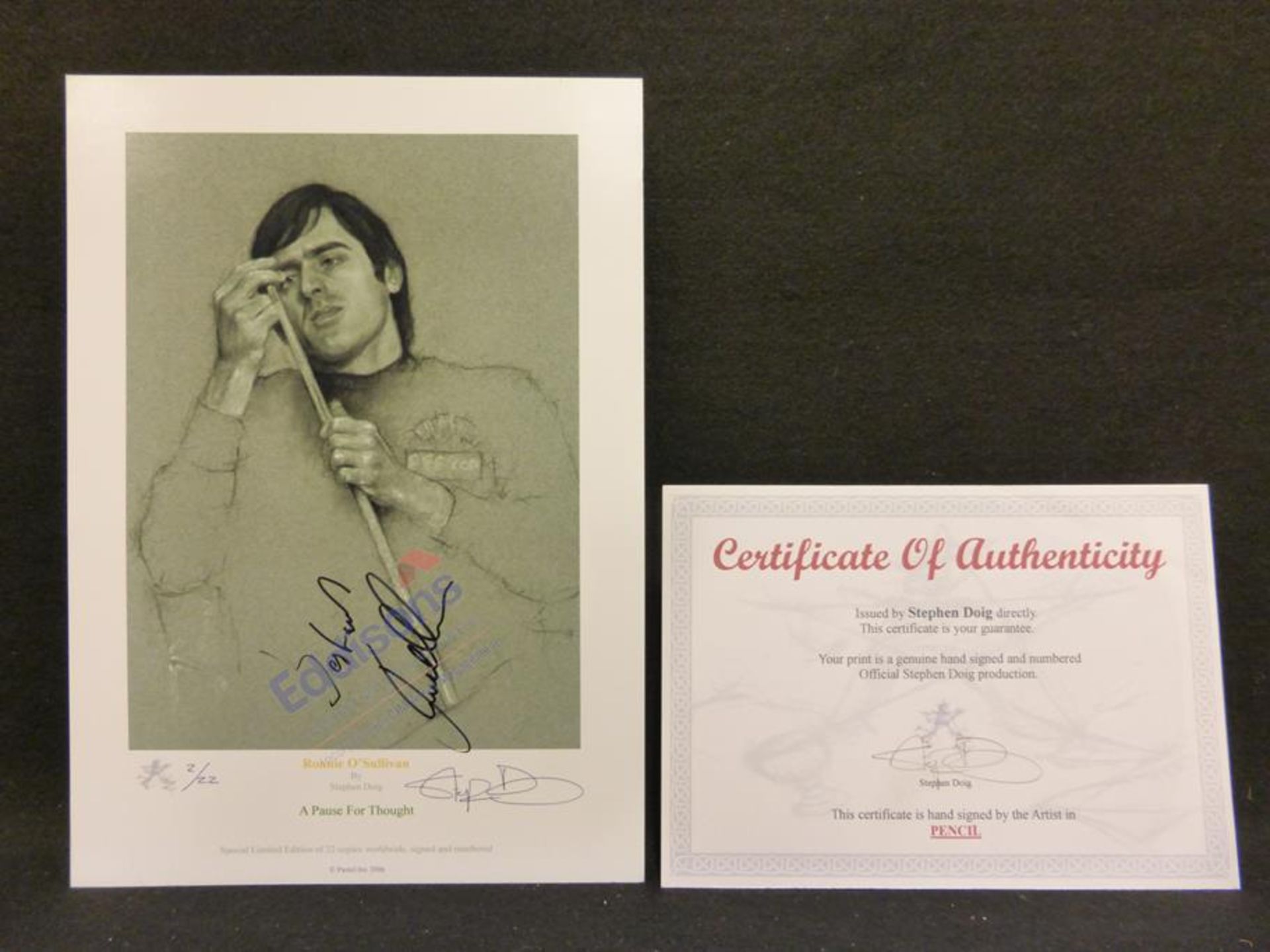 Sports Autographs: Collection of six prints relating to snooker - Image 10 of 13