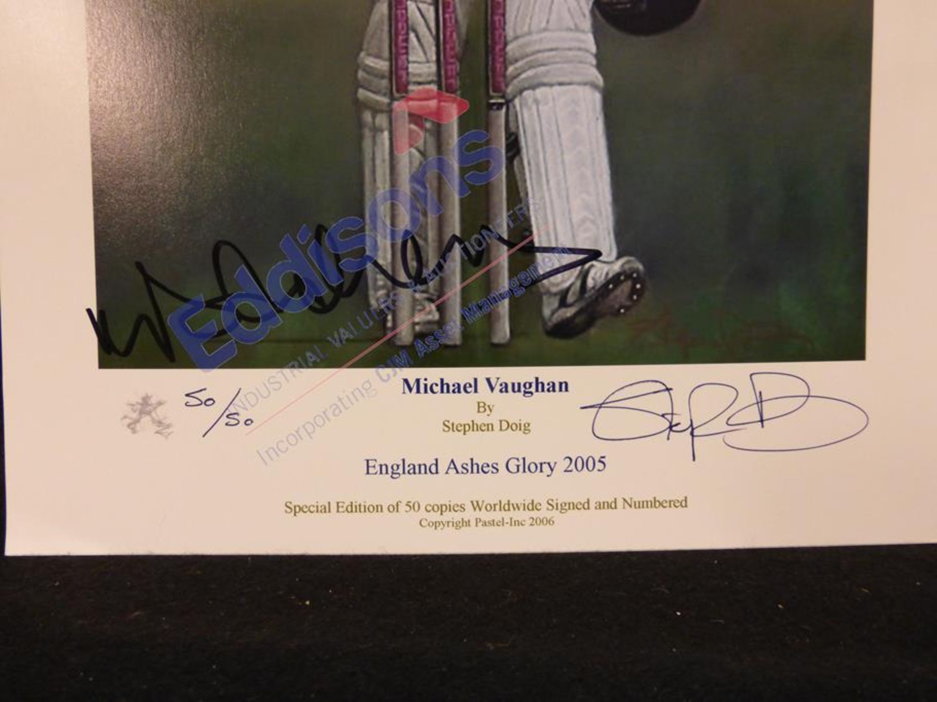 Sports Autographs: Collection of five prints relating to cricket - Image 3 of 13