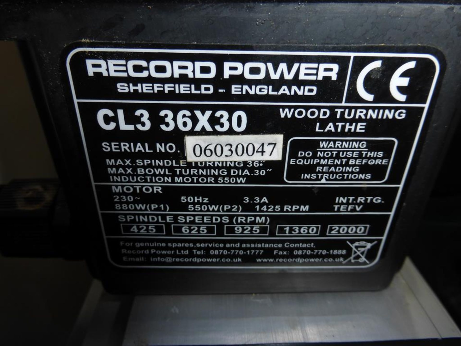 A Record Power Woodturning Lathe - Image 7 of 12