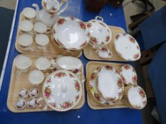 55 x Pieces of Royal Albert Old Country Roses