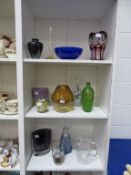 Thirteen Different Studio Glass Vases