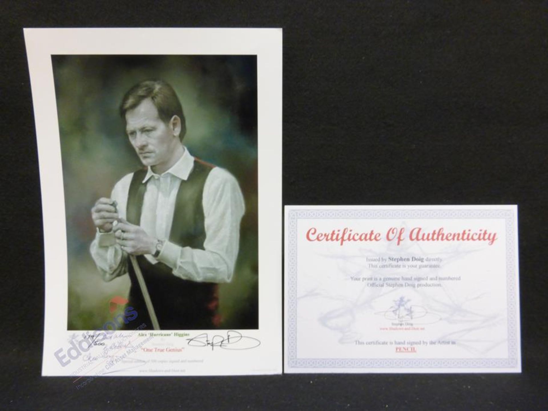 Sports Autographs: Collection of six prints relating to snooker - Image 2 of 13