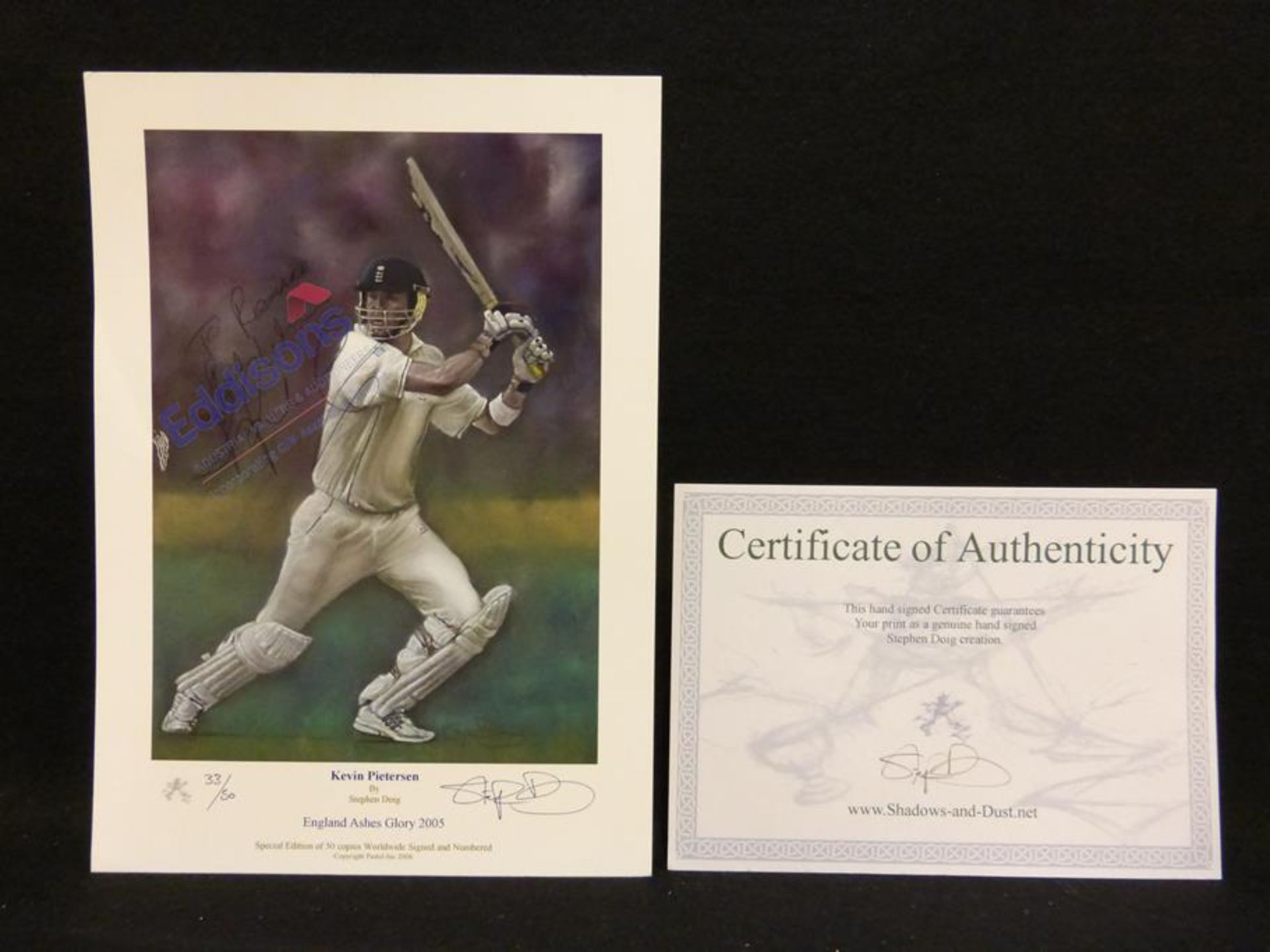 Sports Autographs: Collection of five prints relating to cricket - Image 4 of 13