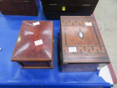 Two Decorated Wooden Boxes