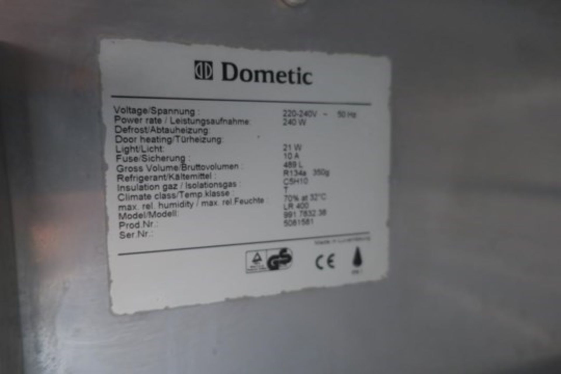 Dometic Model LR 400 S/N 5081581 240V Laboratory/M - Image 3 of 4