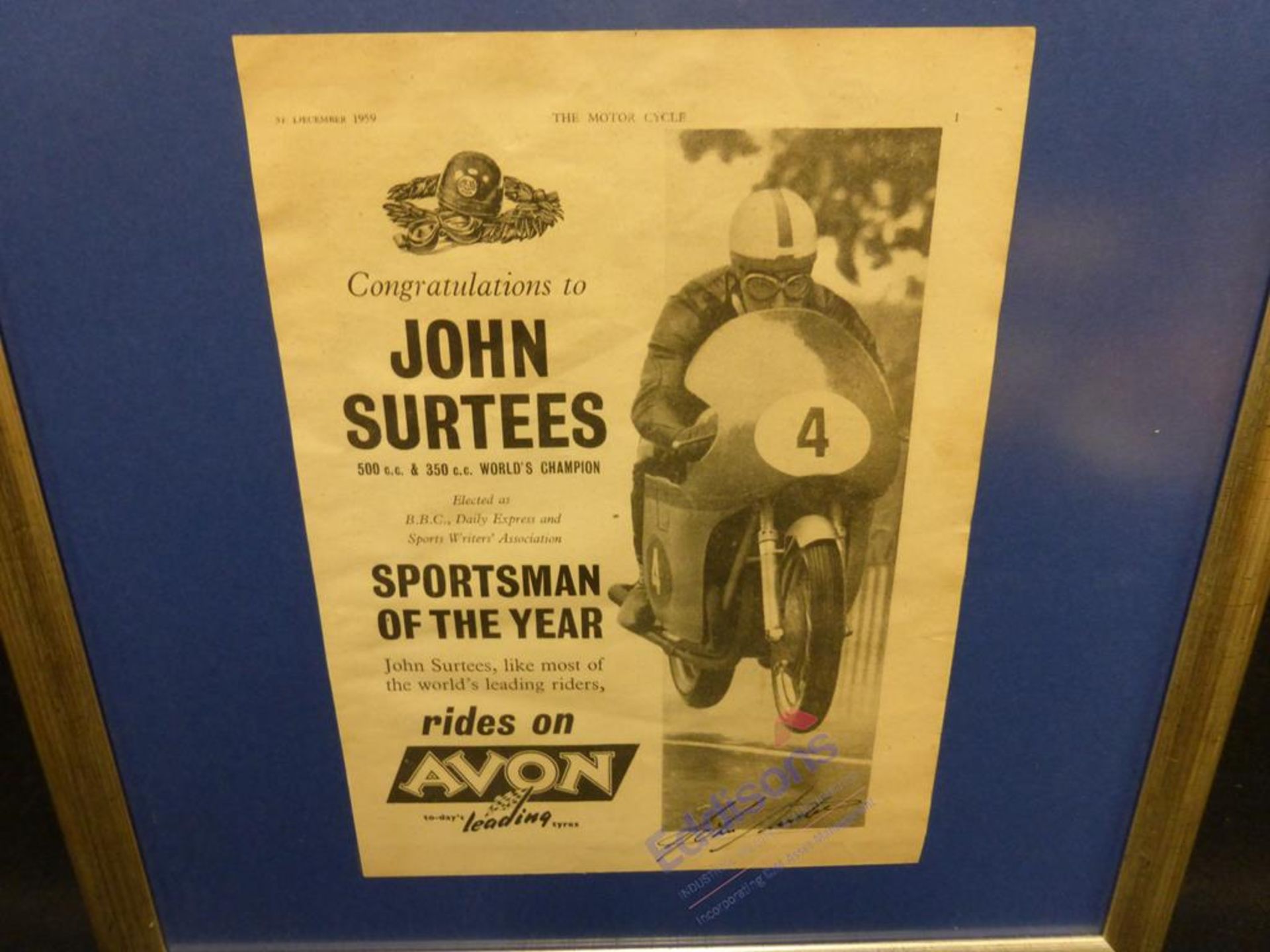 Sports Autographs: John Surtees with Sir Bobby Charlton - Image 4 of 5
