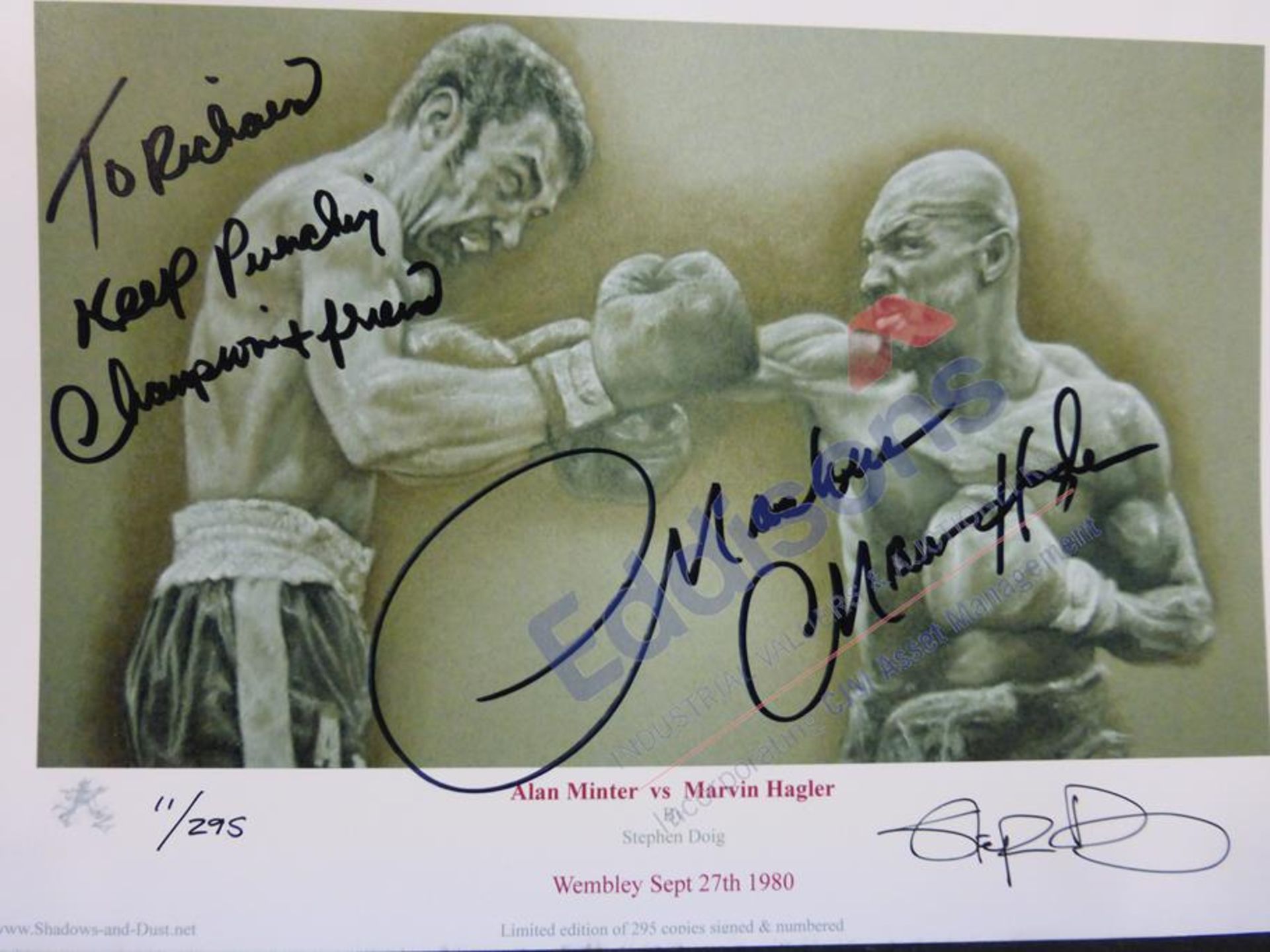 Sports Autographs: Collection of nine prints of boxers - Image 10 of 25