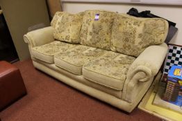 3 Seater Upholstered Sofa with Upholstered Arm Chair (Located Office 1 Ground)
