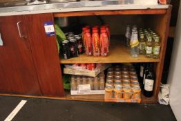 Quantity of Various Soft Drinks to Cupboard (Located Kitchen & Bar)