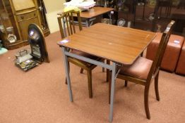 2 Foldaway Tables with 2 Spindle Back Chairs (Located Office 1 Ground)