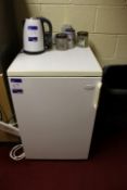 Frigidaire Undercounter Fridge, Morphy Richards Microwave and Kettle (Located Basement 5)