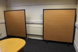 2 Various Oak Effect Office Screens (Located Meeting Room 1)