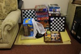 Large Quantity of Jigsaws and Various Games including Giant Tower and Chess etc. (Located Office 1