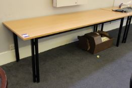 Oak Effect Rectangular Table 2400 x 800mm (Located Dining Area)