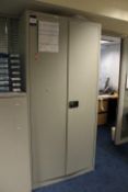 Tall Bisley 2 Door Metal Office Cabinet (Located Staff Office)