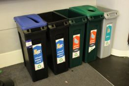 5 Various Recycling Bins – (Some Tops Missing) (Located Dining Area)