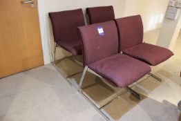 4 Metal Framed Upholstered Arm Chairs (Located Basement 4)