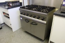 Lincat Gas 6 Burner Range with Double Door Oven (Located Kitchen & Bar)