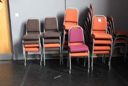 30 Metal Framed Upholstered Meeting Chairs (Various Colours) (Located 1st South 1)