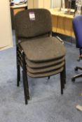 4 Upholstered / Metal Framed Meeting Chairs (Located Staff Office)