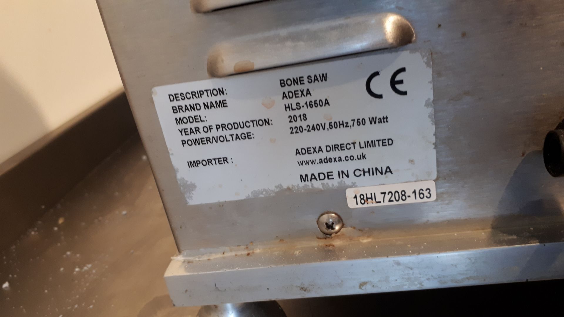 Adexa HLS-1650A bone saw, Year 2018 - Image 3 of 3