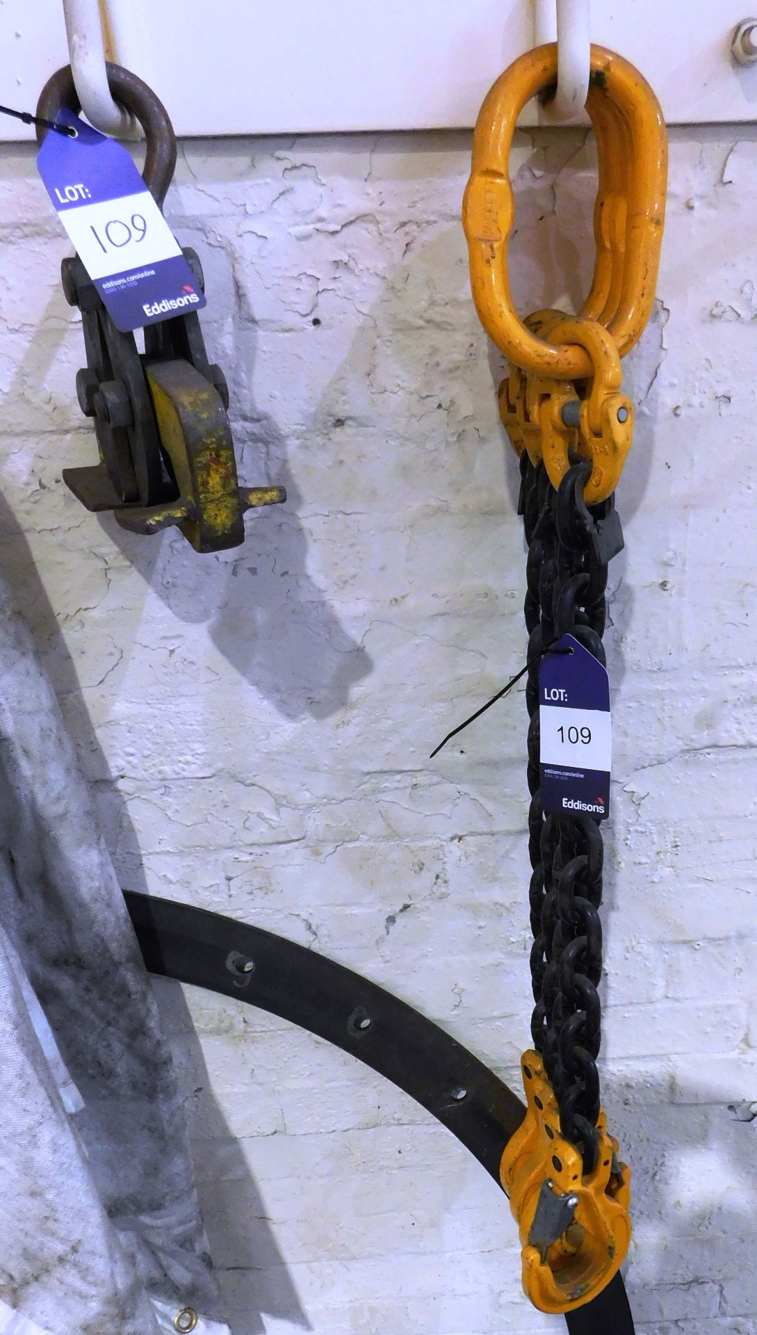 Assortment of Chains & Clamps to Wall - Image 2 of 2