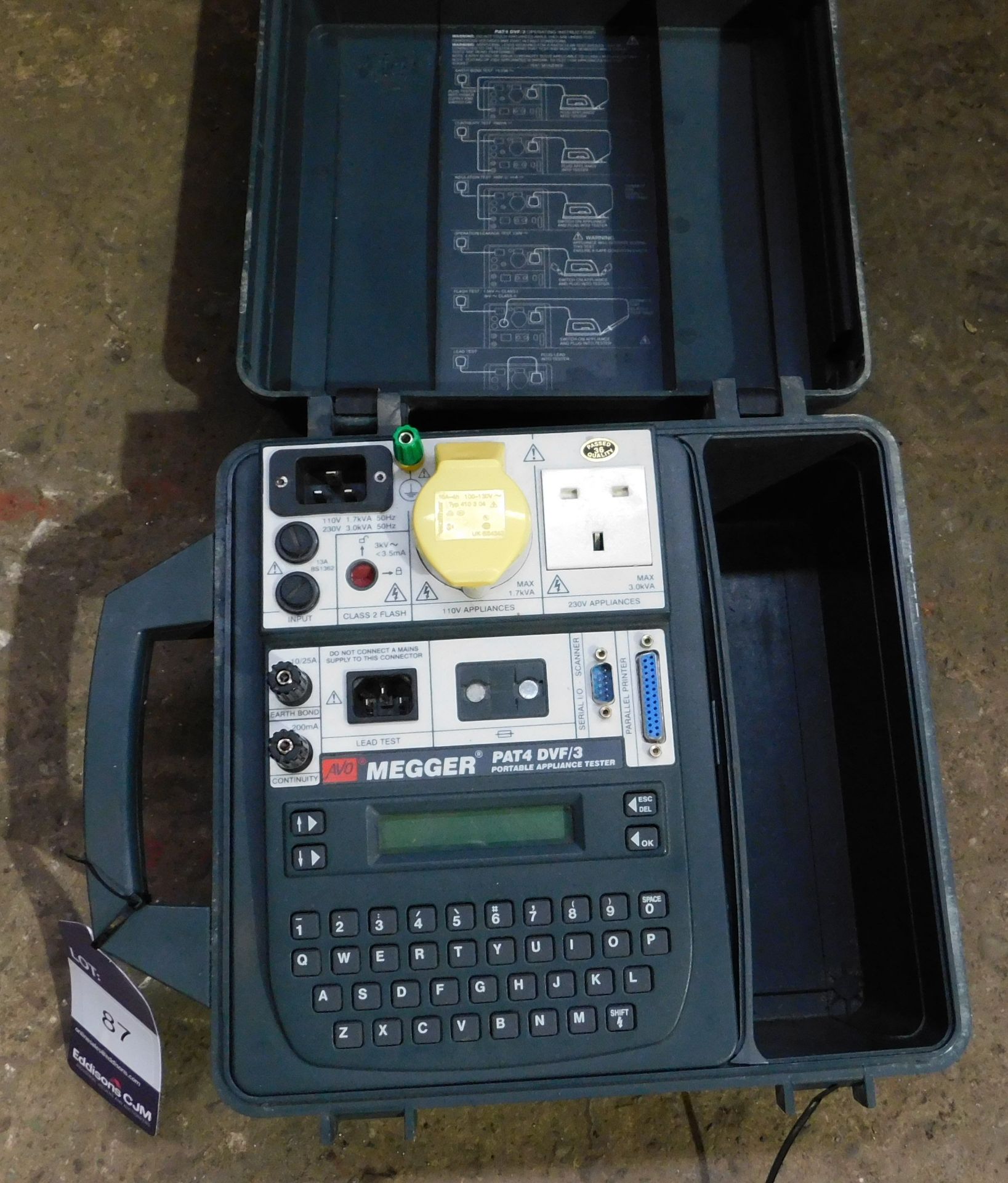 Megger PAT4 DVF/3 Portable Appliance Tester