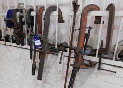 Assortment of Clamps to Wall