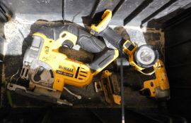 Dewalt Cordless Jigsaw, Drill & Torch (No Batteries)